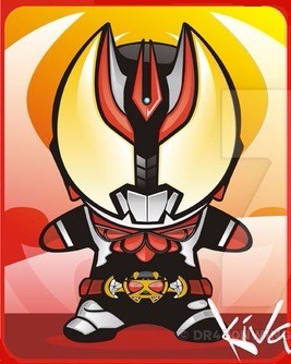 Small red power-ranger chibi