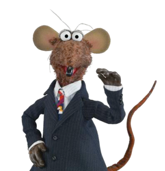 Muppet rat in a suit